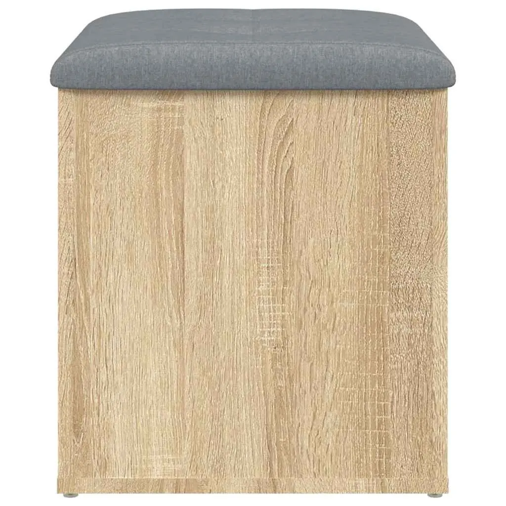 Storage Bench Engineered Wood Sonoma Oak 42x42x45 cm Padded Seat