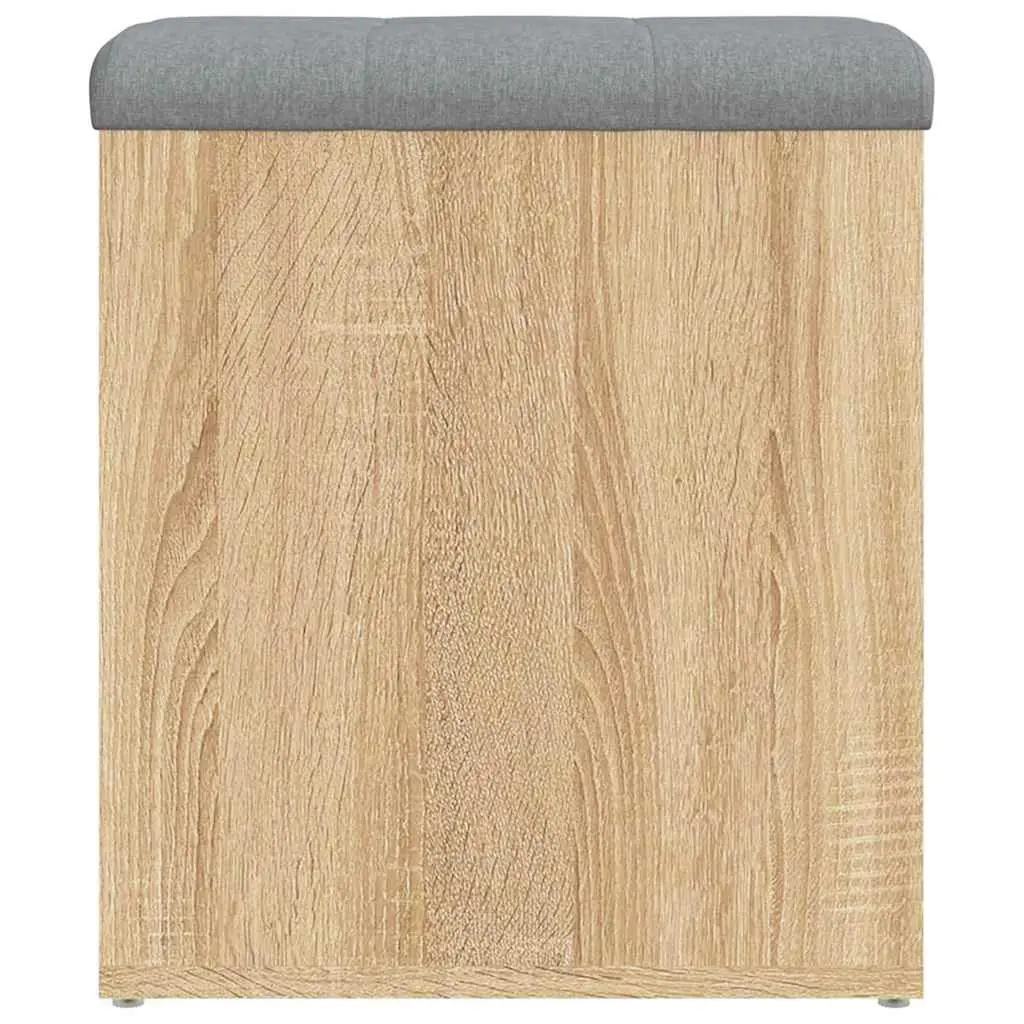 Storage Bench Engineered Wood Sonoma Oak 42x42x45 cm Padded Seat