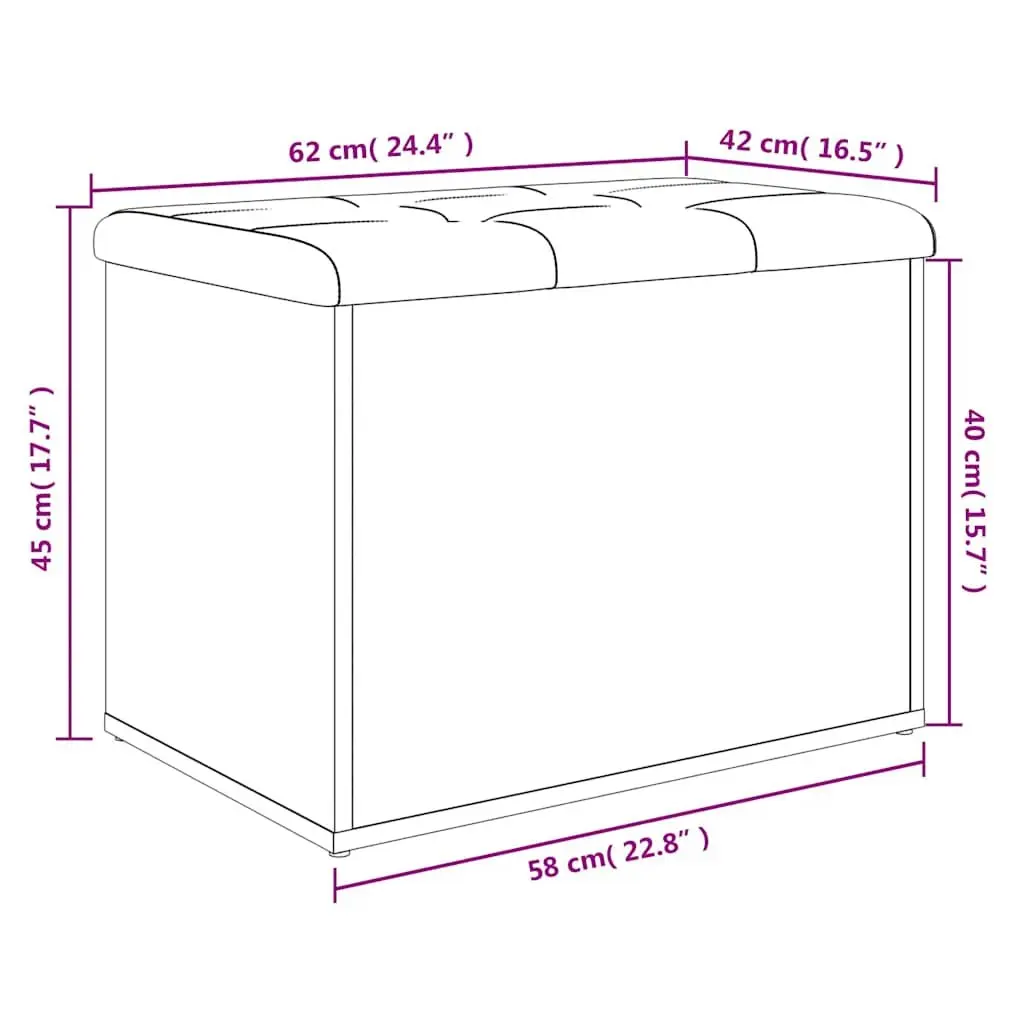 White Storage Bench with Cushion Seating