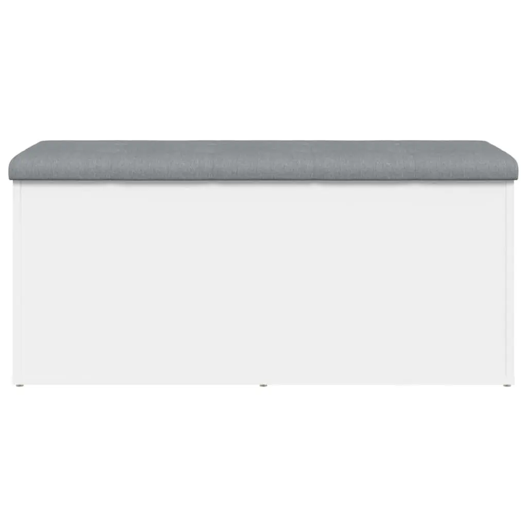 Storage Bench White 102x42x45 cm Engineered Wood Hallway Shoe Organizer Seat