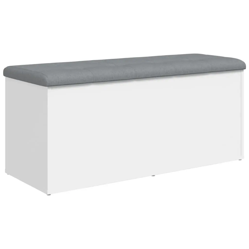 Storage Bench White 102x42x45 cm Engineered Wood Hallway Shoe Organizer Seat