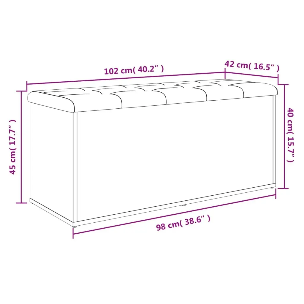 Storage Bench White 102x42x45 cm Engineered Wood Hallway Shoe Organizer Seat
