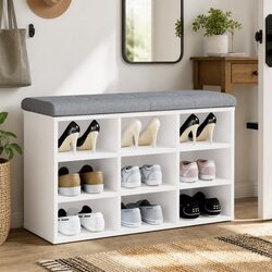 Friendly Shoe Bench with Padded Cushion for Easy Access