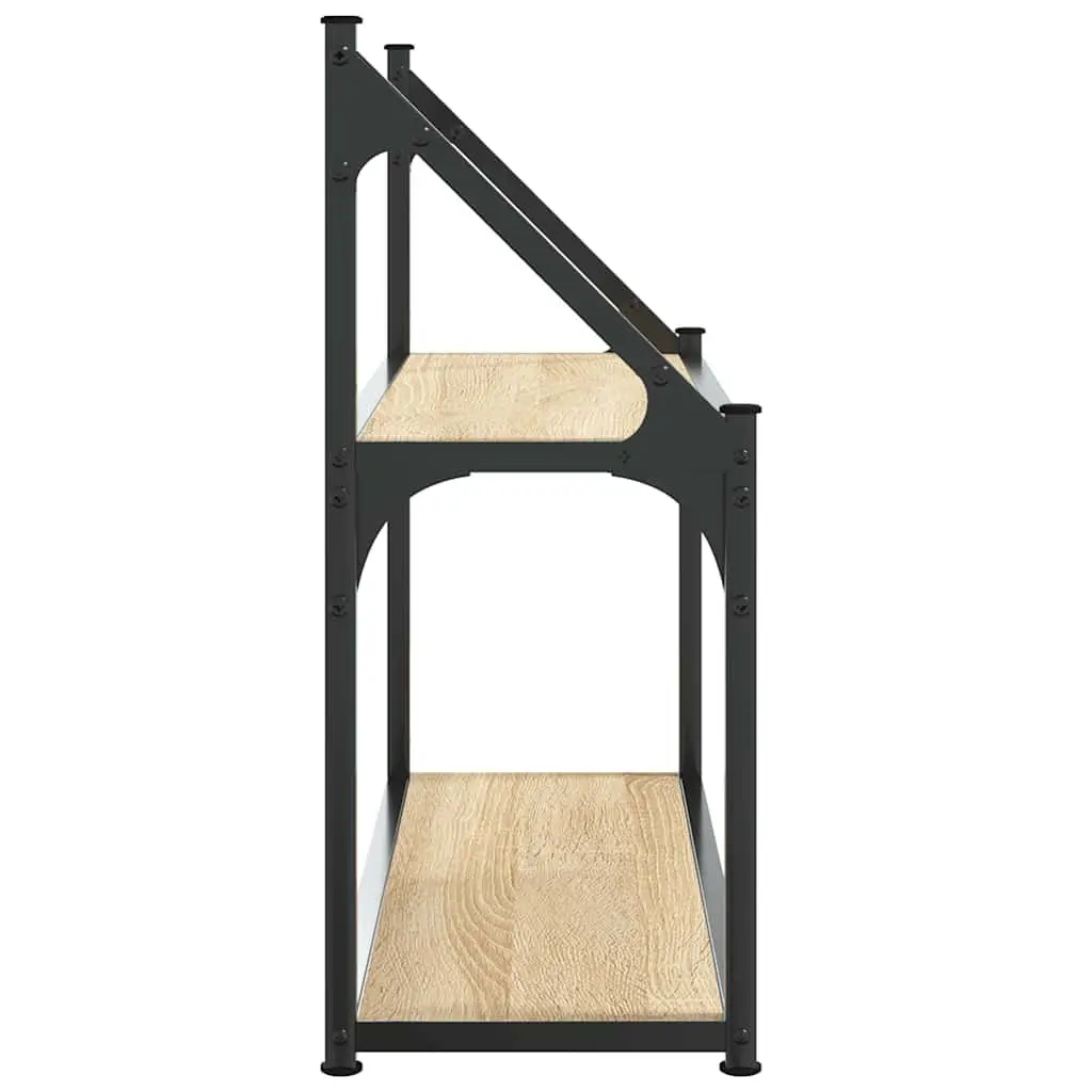 2-Tier Wall Shelf Floating Storage Engineered Wood Brown 60 x 21 x 51 cm