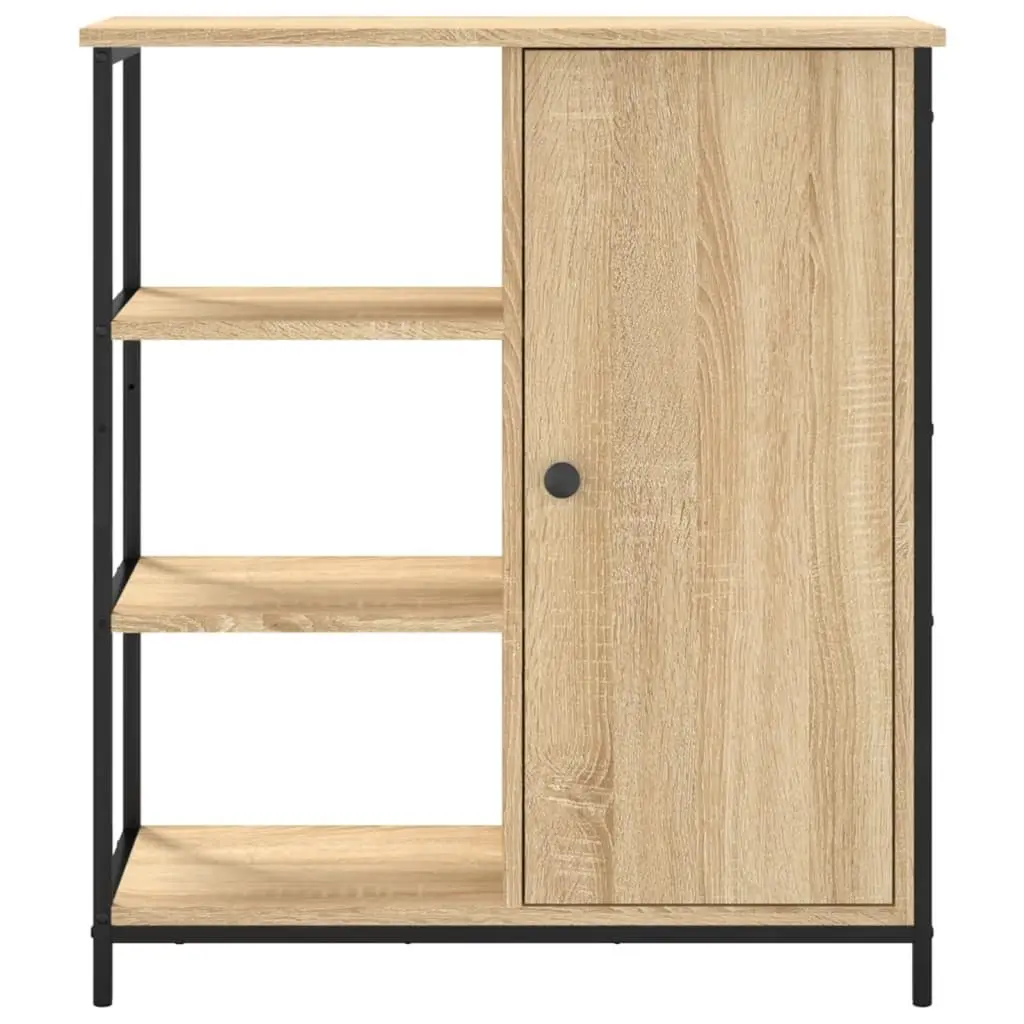 Sideboard Storage Cabinet Brown Engineered Wood Adjustable Feet 70W x 30D x 80H cm