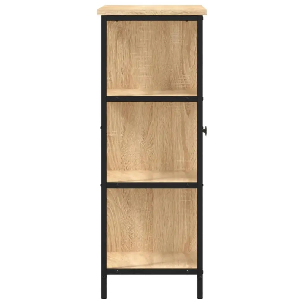 Sideboard Storage Cabinet Brown Engineered Wood Adjustable Feet 70W x 30D x 80H cm