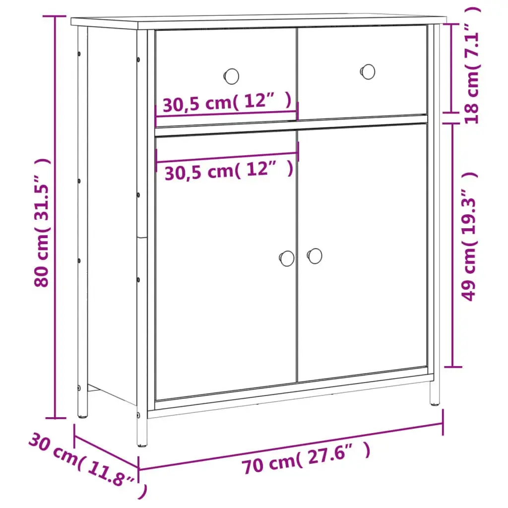 Brown Sideboard Cabinet