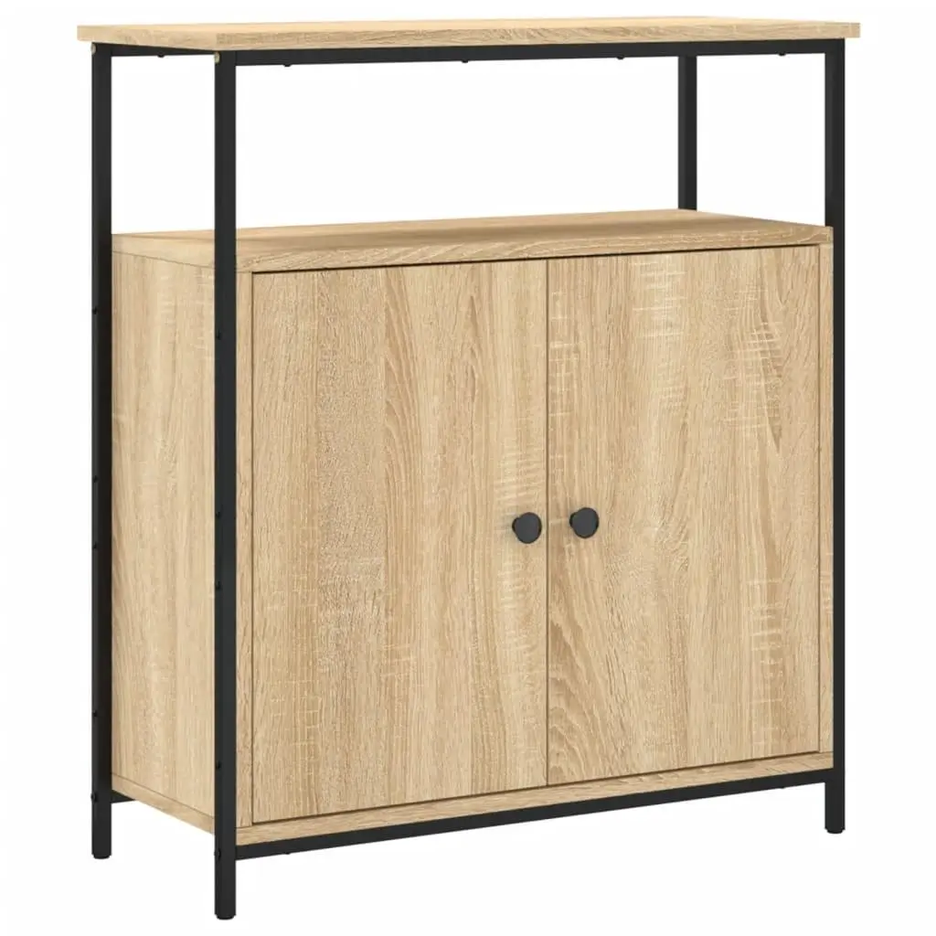 Sideboard Storage Cabinet Brown Engineered Wood 70W x 30D x 80H cm