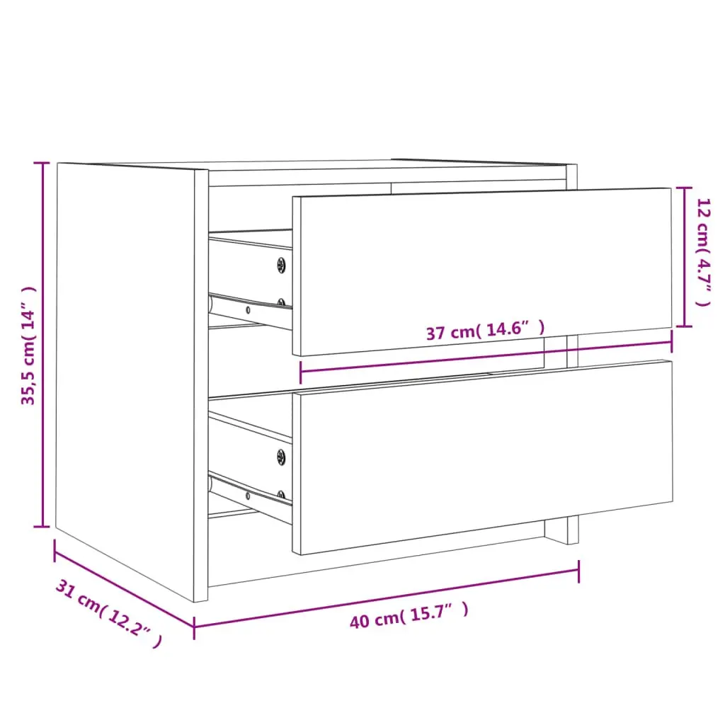 White Pine Bedside Cabinet