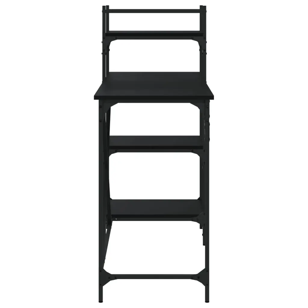 Computer Desk with Shelves Black 120 x 47 x 109 cm Office Workstation Storage Organiser