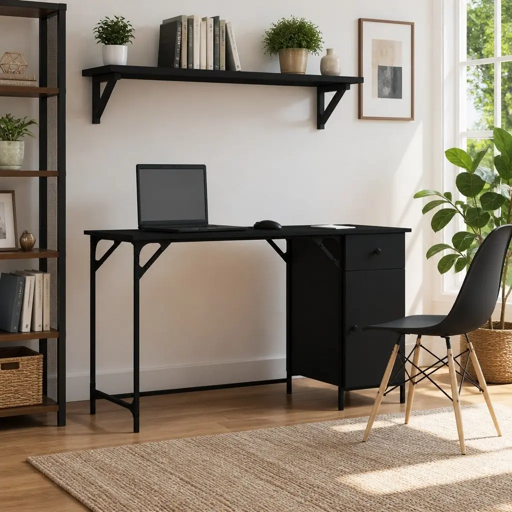 Black Computer Desk for Home Office Needs