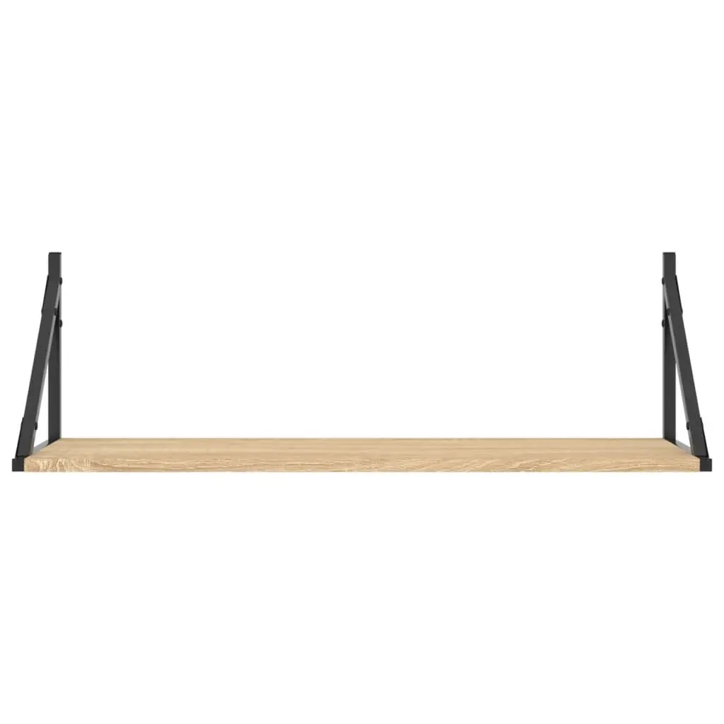 Wall Shelves 2 Pieces Sonoma Oak Floating Display Storage Organiser Brown