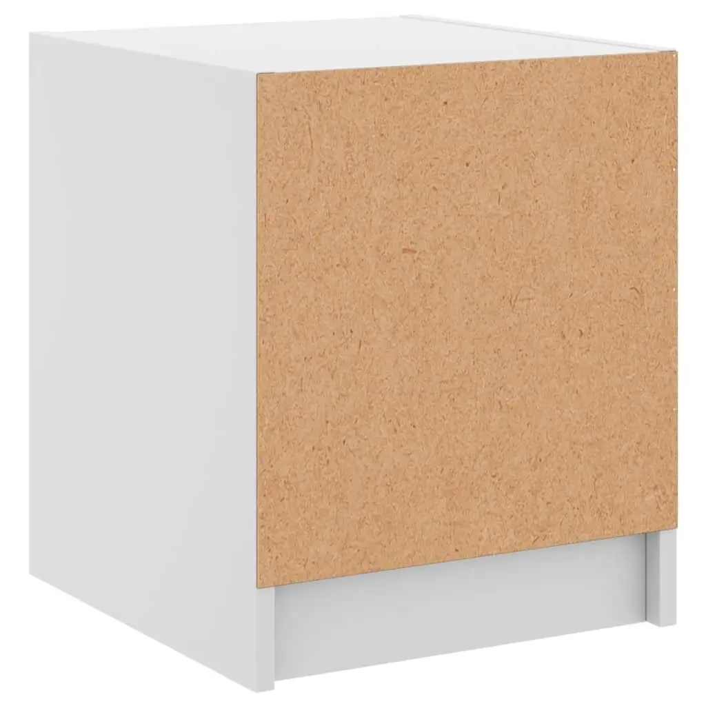 Bedside Cabinets with Glass Doors 2 pcs White Bedroom Storage Furniture