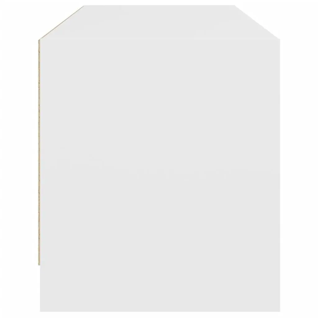 TV Cabinet White with Glass Doors 102x37x42 cm