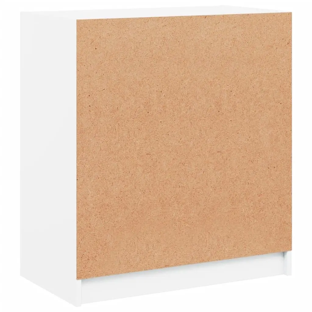 White Storage Cabinet with Glass Doors for Organised Display 68x37x75.5cm