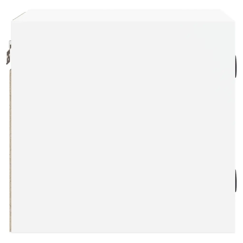 Bedside Cabinet Wall-Mounted Storage Organiser White 35x37x35cm 2 Piece