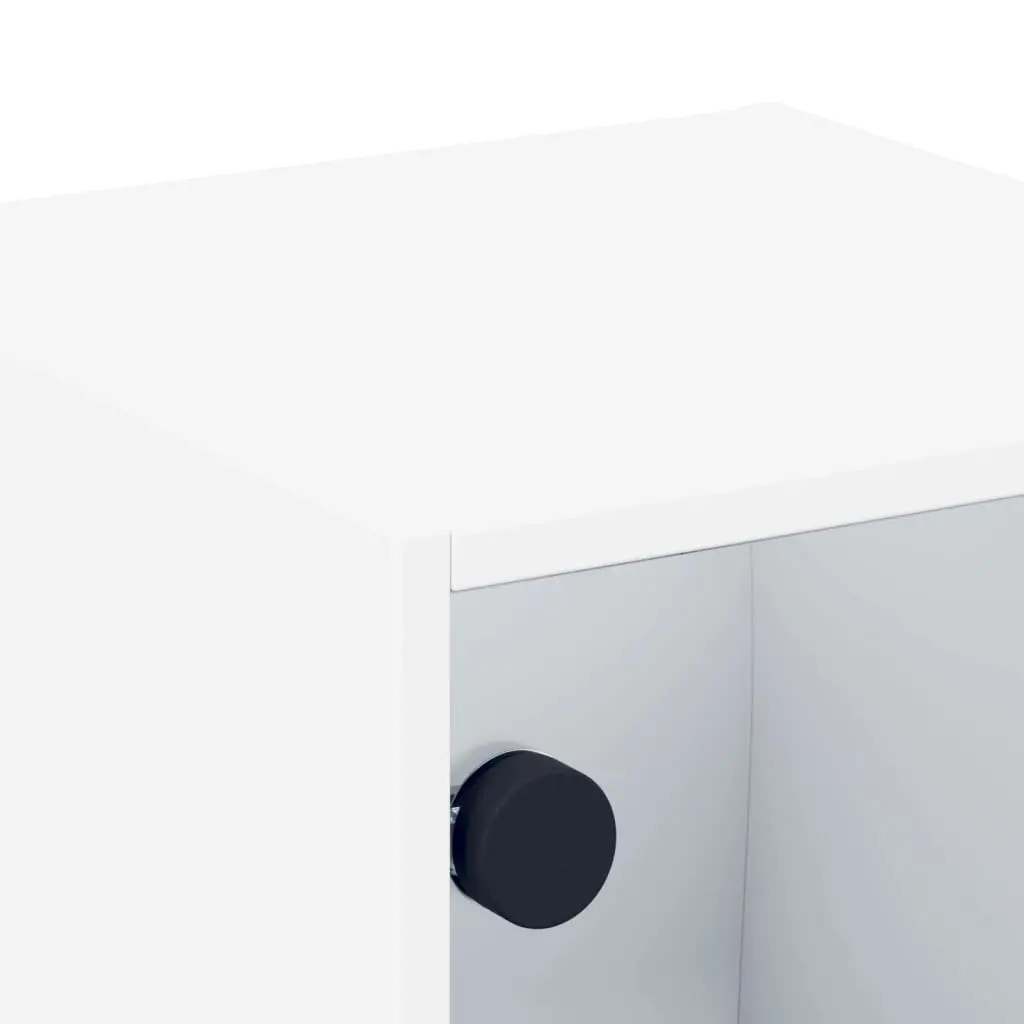 Bedside Cabinet Wall-Mounted Storage Organiser White 35x37x35cm 2 Piece