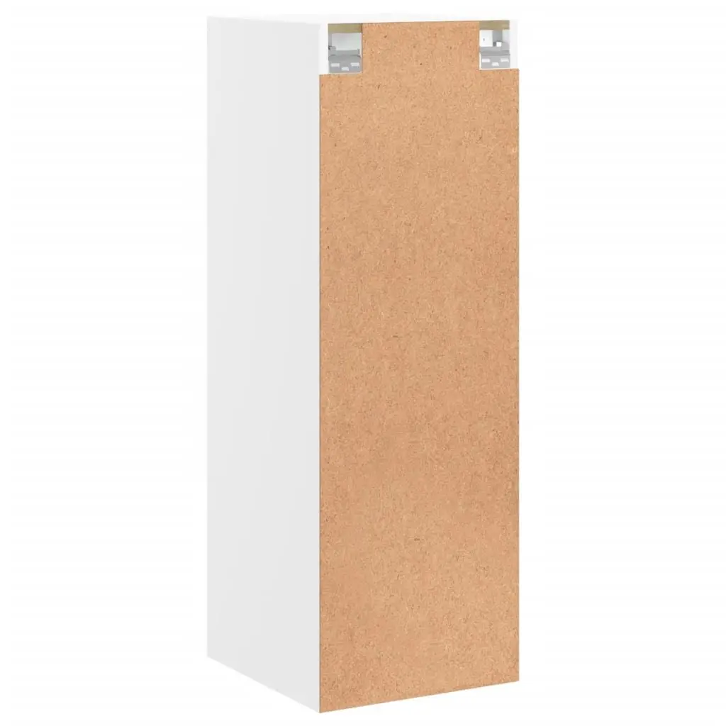 Wall Cabinet Glass Doors White 35x37x100cm