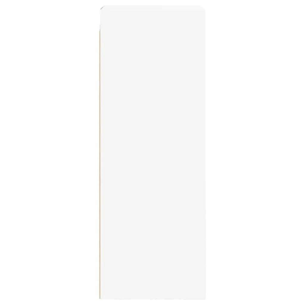 Wall Cabinet Glass Doors White 35x37x100cm
