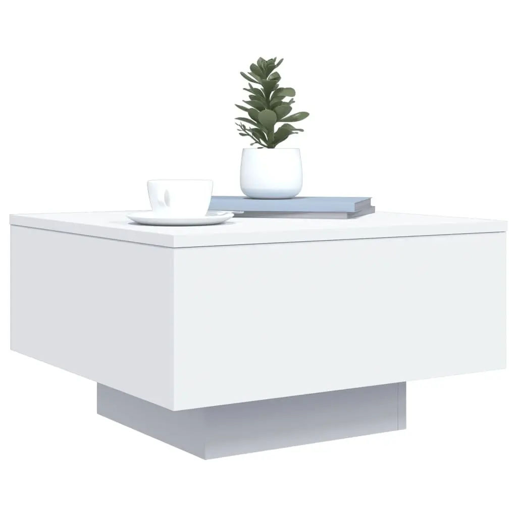 Coffee Table Modern White 55 x 55 x 31 cm Living Room Accent Side Tea Table