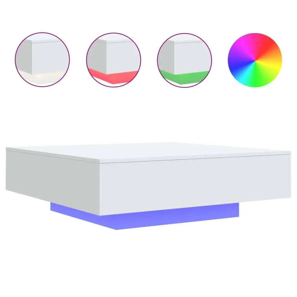 Coffee Table with RGB LED Lights