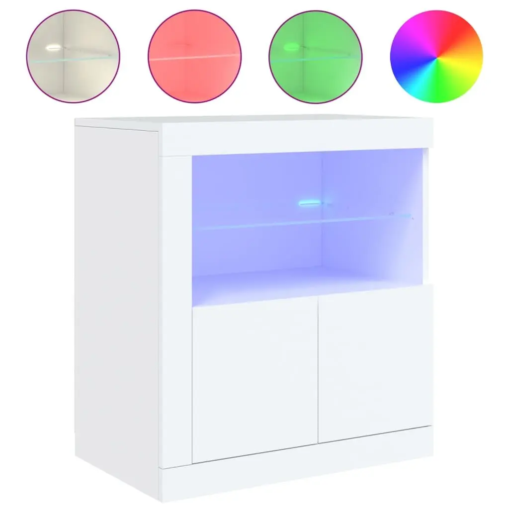 White Sideboard with LED Lights