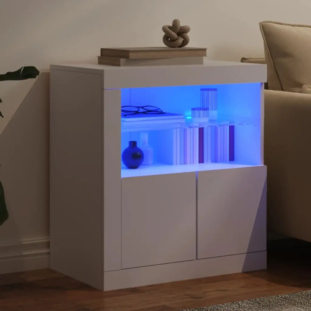 White Sideboard with LED Lights
