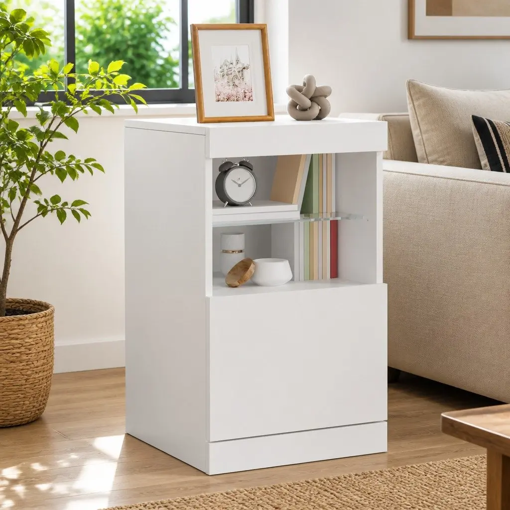 White Sideboard with LED Lights