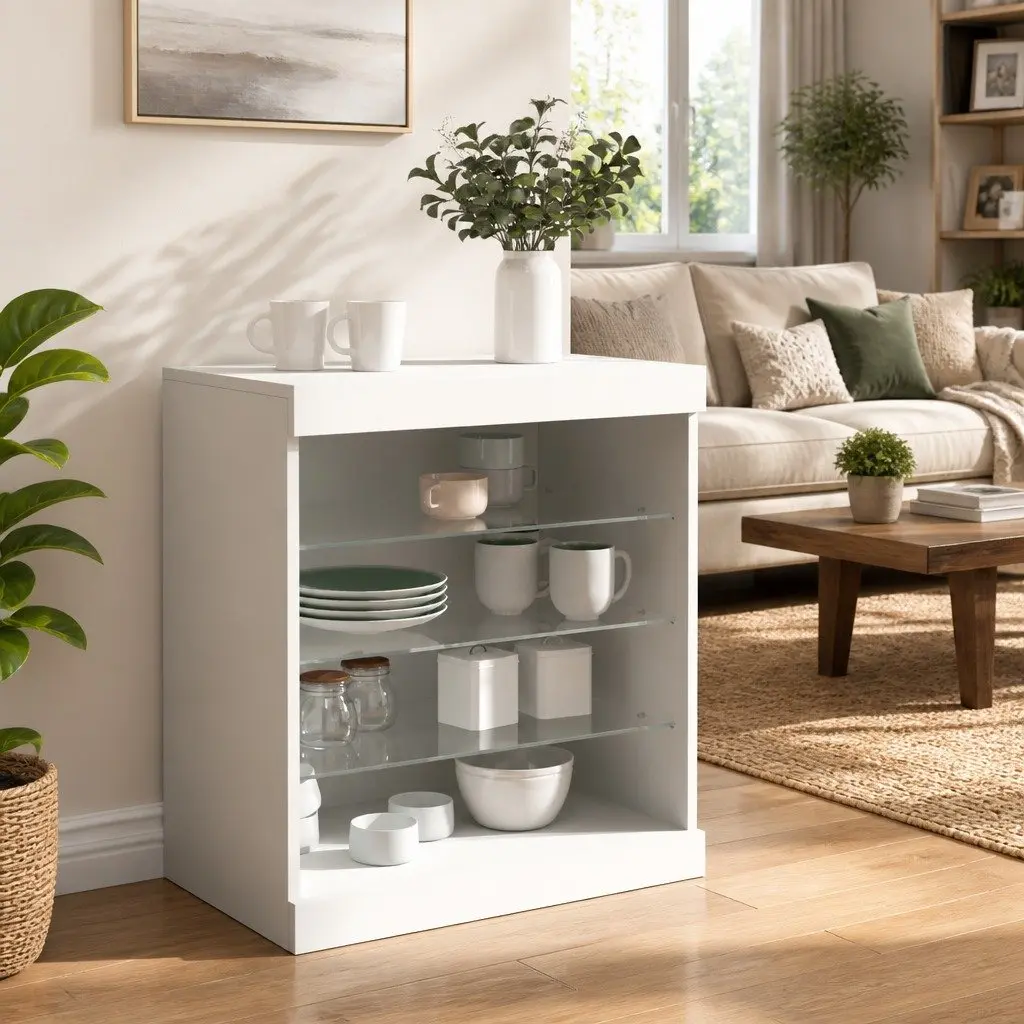 White Sideboard with RGB Lighting