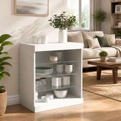 Your New White Sideboard with RGB Lighting Awaits You