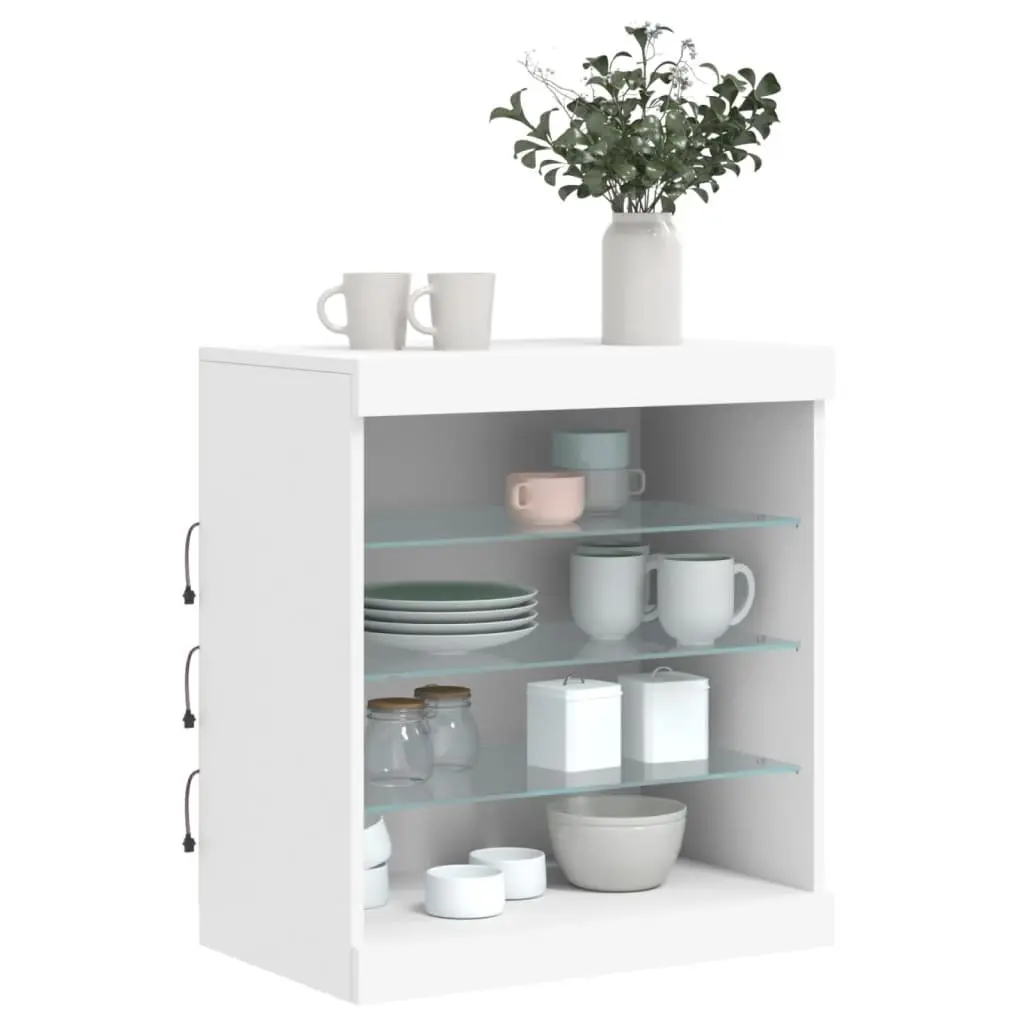 White Sideboard with RGB Lighting