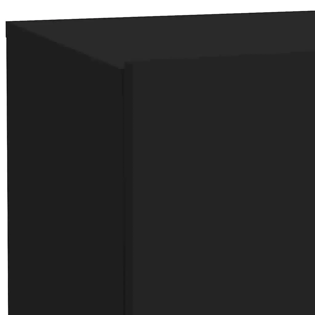 Bedside Cabinet with RGB LED Lights Black 70x36x40.5cm