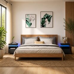 Friendly Bedside Cabinets with RGB LED Lights for Your Needs
