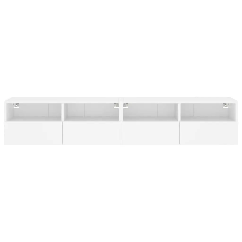 TV Wall Cabinets White Floating Storage Unit 80 x 30 x 30 cm 2pcs