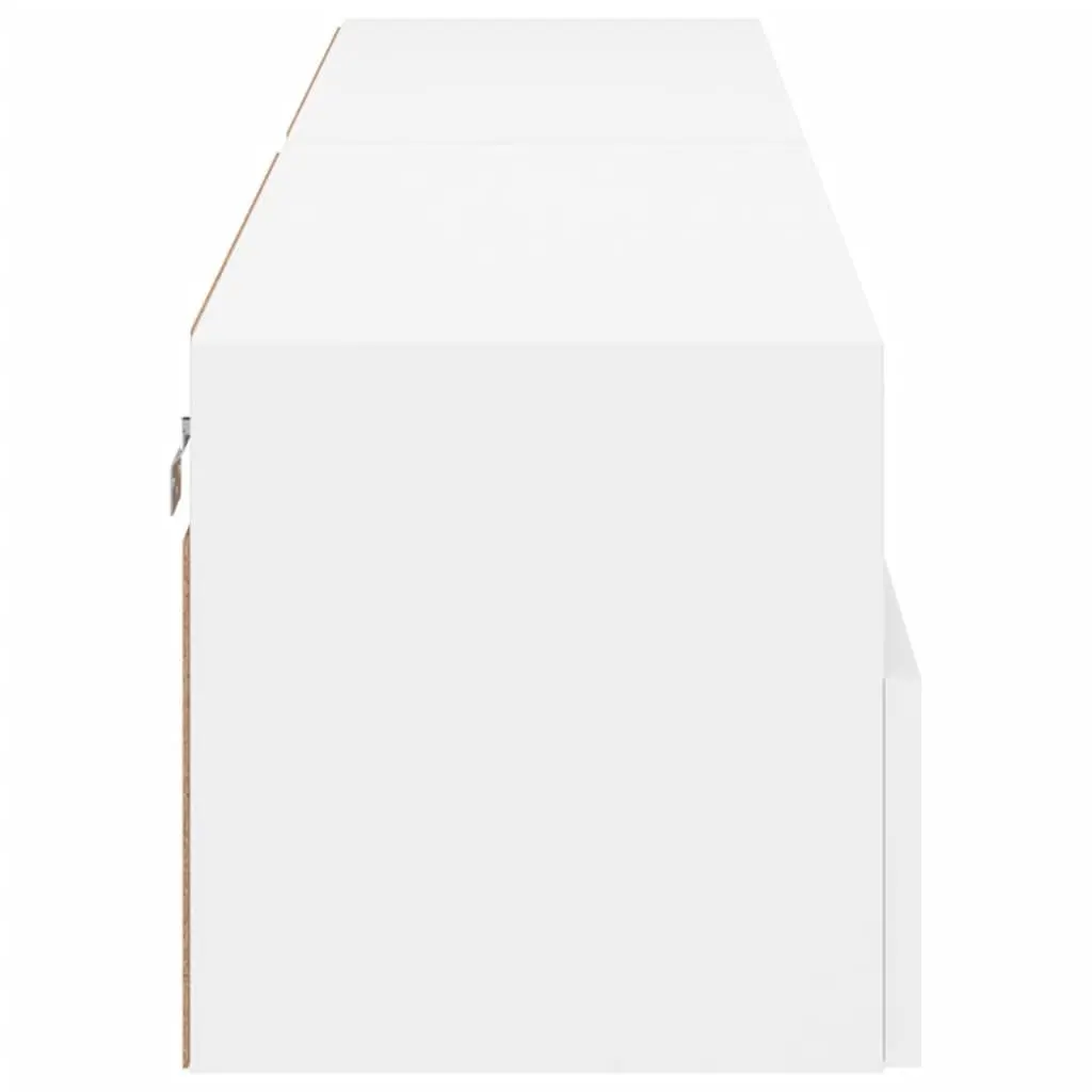 TV Wall Cabinets White Floating Storage Unit 80 x 30 x 30 cm 2pcs
