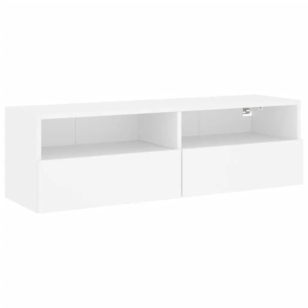 TV Wall Cabinet White Floating Media Unit 100 x 30 x 30 cm