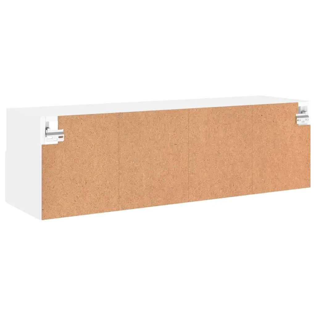 TV Wall Cabinet White Floating Media Unit 100 x 30 x 30 cm