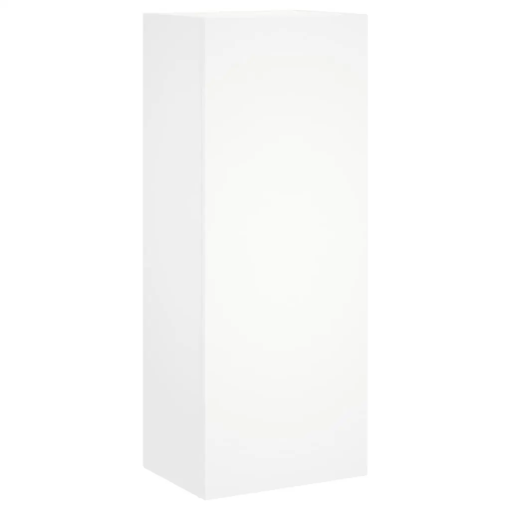 TV Wall Cabinet White Floating Wall-Mounted Storage Organizer 40.5 x 30 x 102 cm