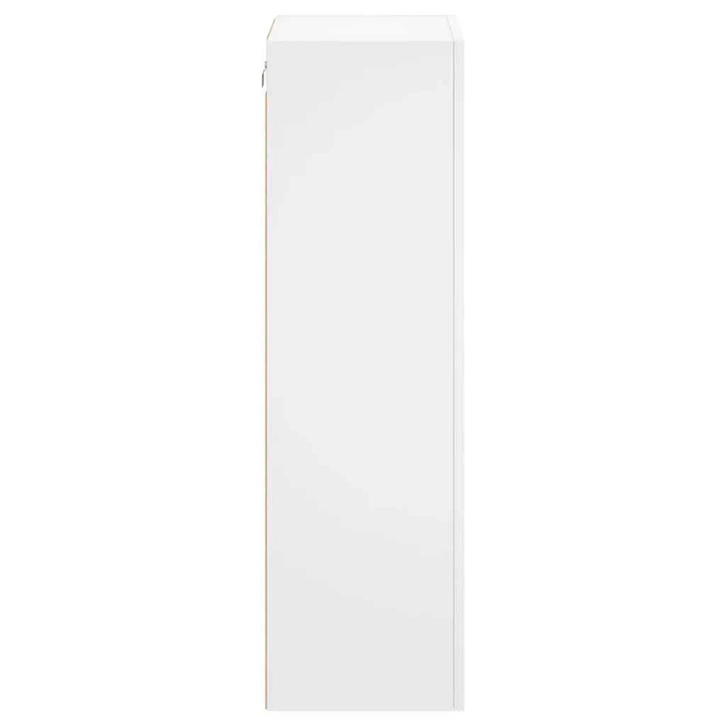 TV Wall Cabinet White Floating Wall-Mounted Storage Organizer 40.5 x 30 x 102 cm