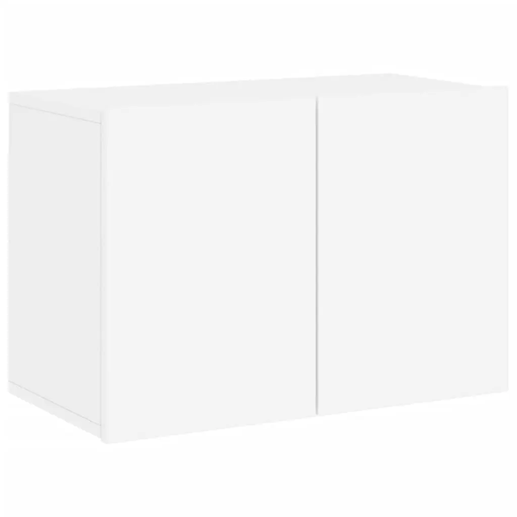 TV Cabinet Wall-mounted White Storage Unit 60x30x41cm