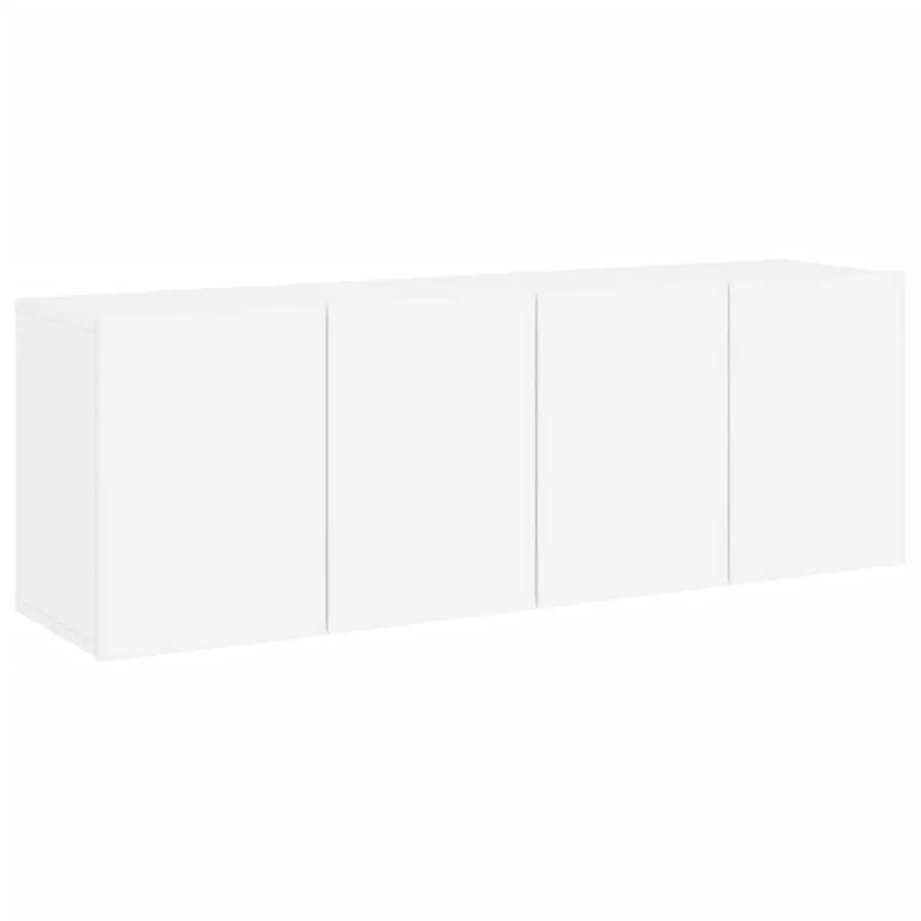 Wall-mounted TV Cabinets White Media Storage Units 2 pcs 60 x 30 x 41 cm