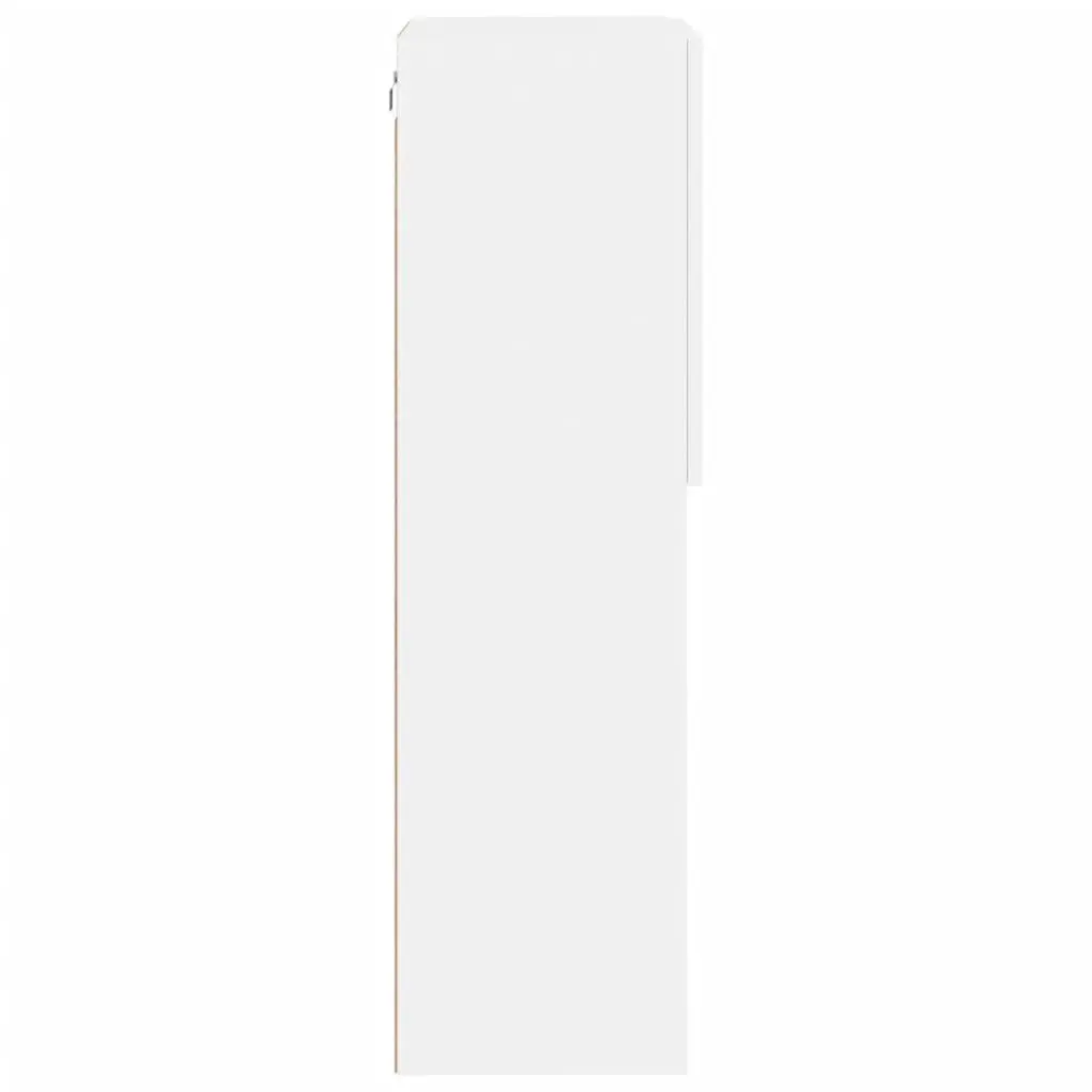 TV Cabinet RGB LED Lights Wall-Mounted White Storage Unit 40.5 x 30 x 102 cm