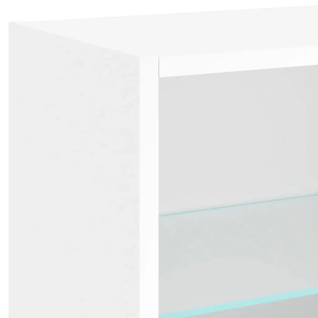 Bedside Cabinet Wall-mounted with RGB LED Lights White