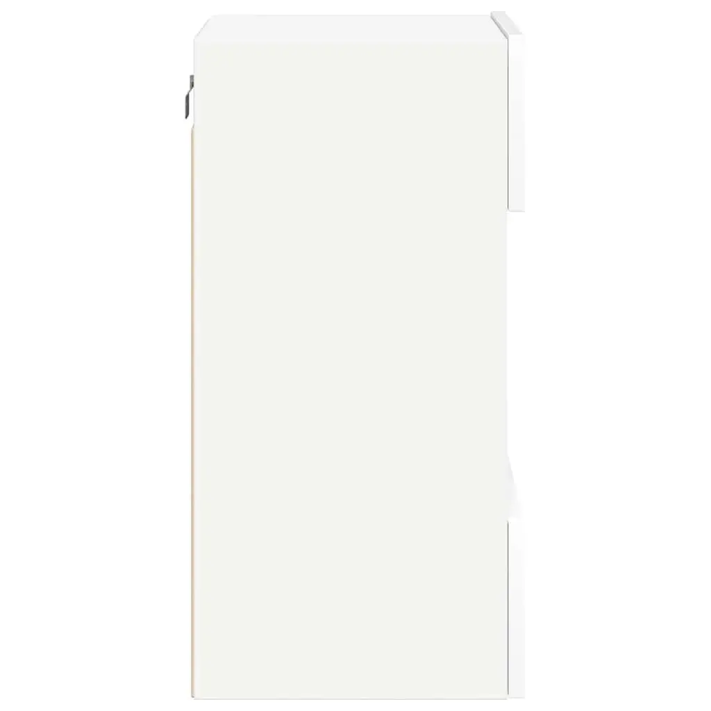 Wall Cabinets with RGB LED Lights White 40x30x60.5 cm 2 pcs