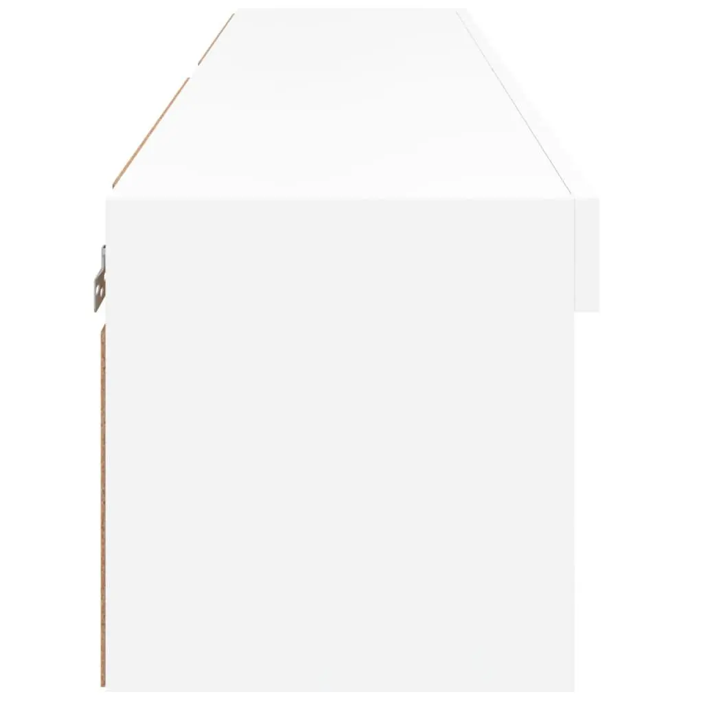 Wall-Mounted Storage Units White with RGB LED Lights 60x30x30cm TV Cabinets Set