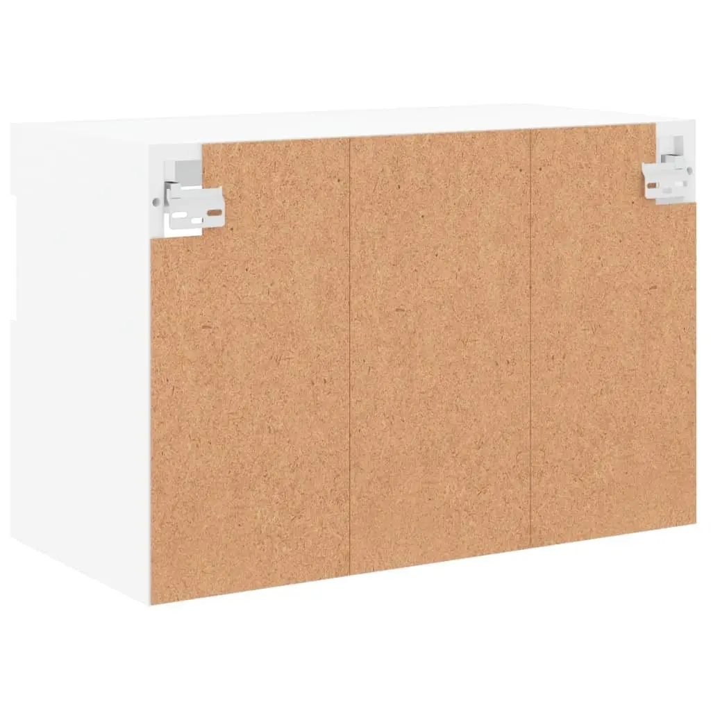 TV Wall Cabinet Floating White 60x30x40 cm with RGB LED Lights