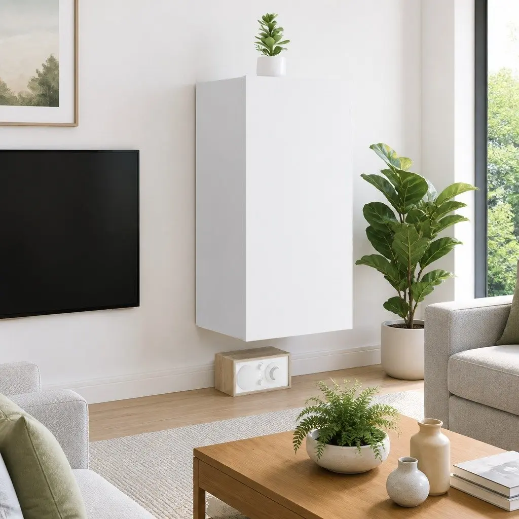 Floating TV Cabinet with RGB LED Lights
