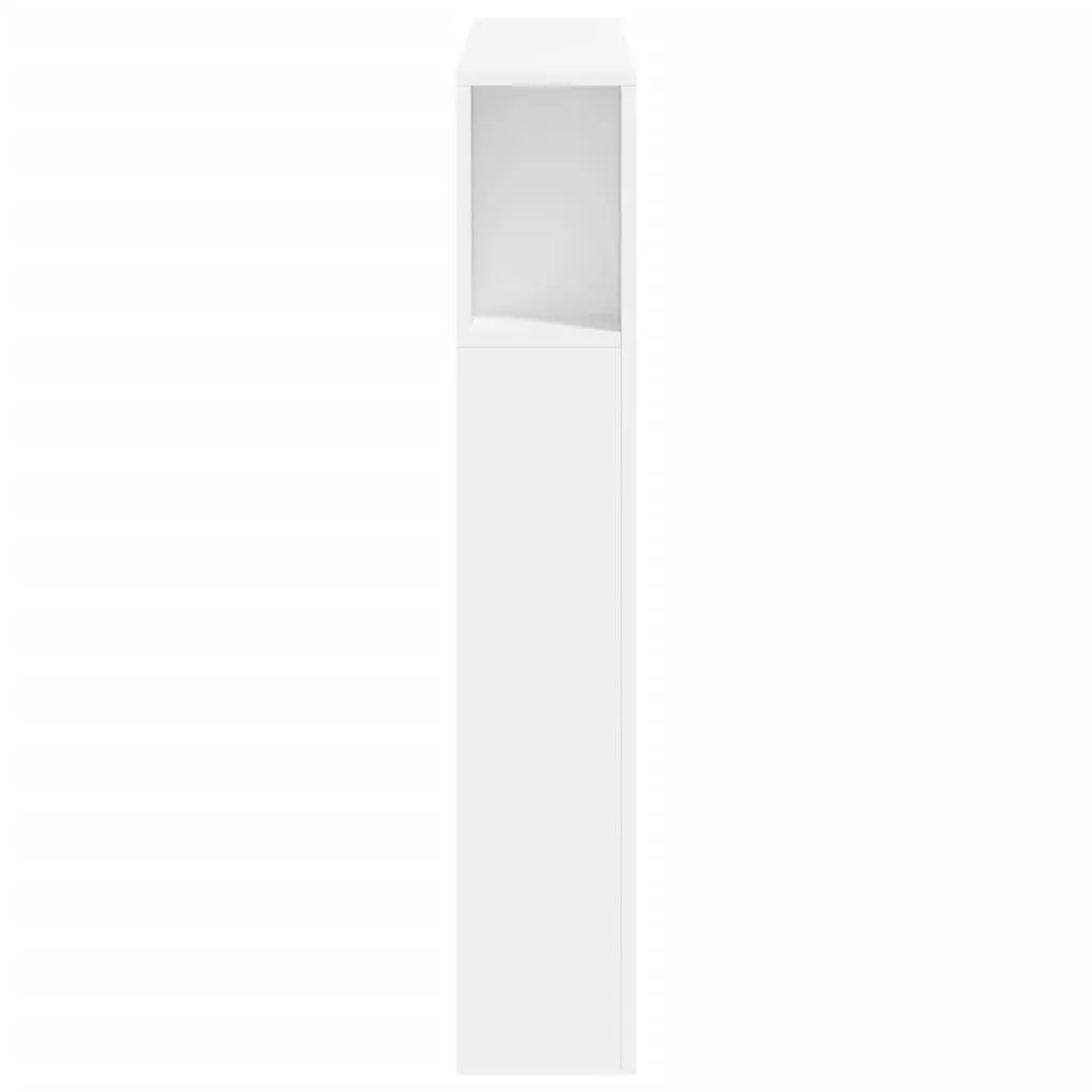 LED Headboard White 100cm Modern Engineered Wood with RGB Lights Wall Mount