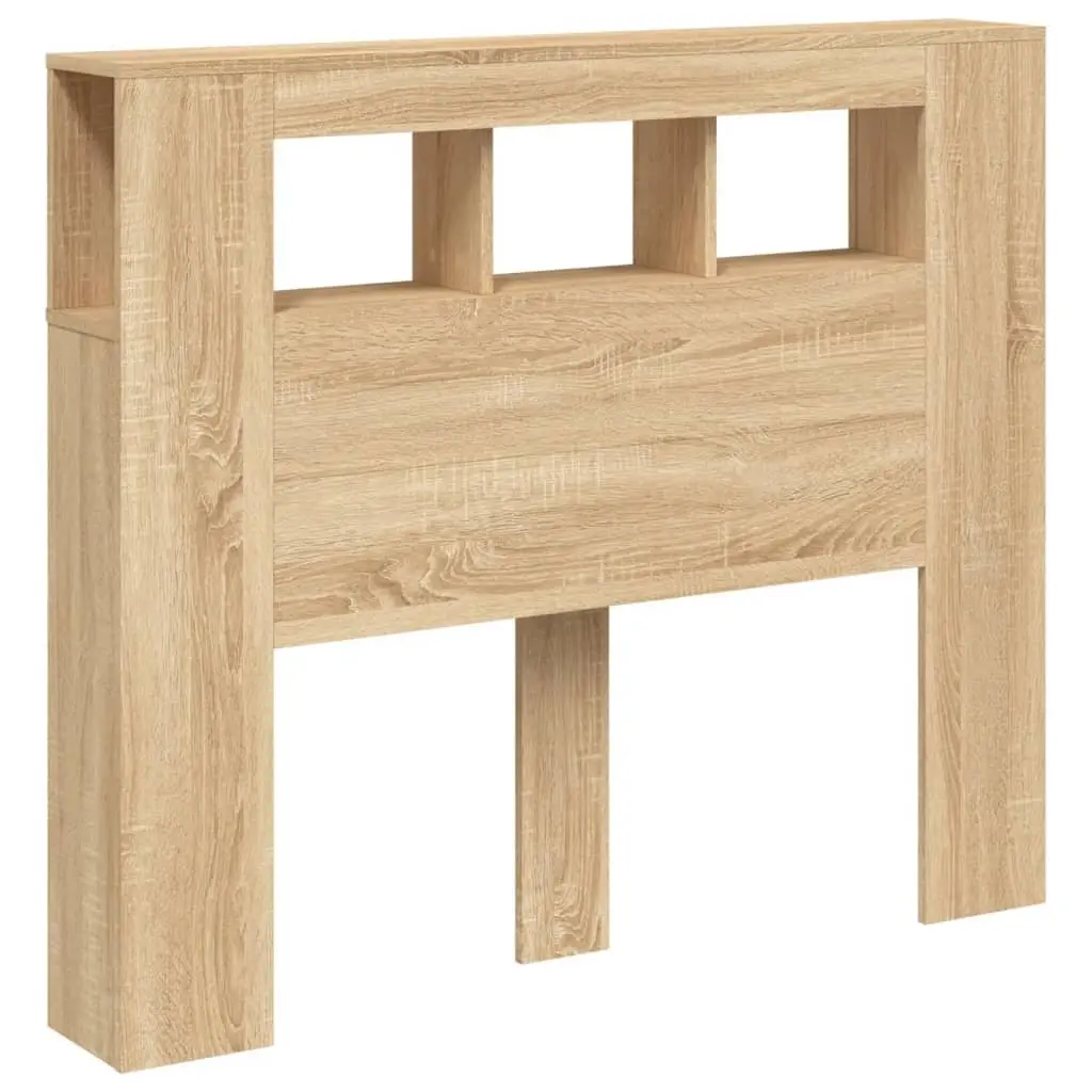 LED Headboard RGB LED Lights 120cm Engineered Wood Modern Storage Display