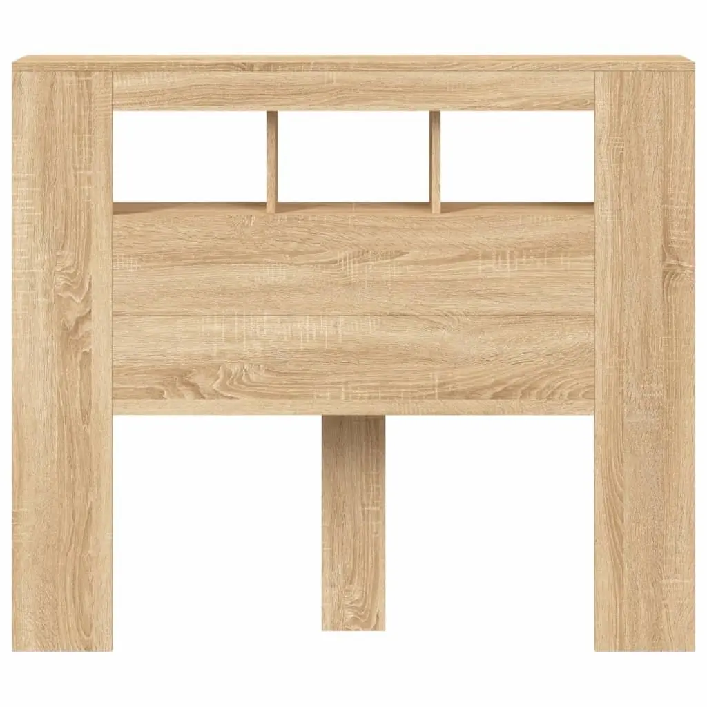 LED Headboard RGB LED Lights 120cm Engineered Wood Modern Storage Display